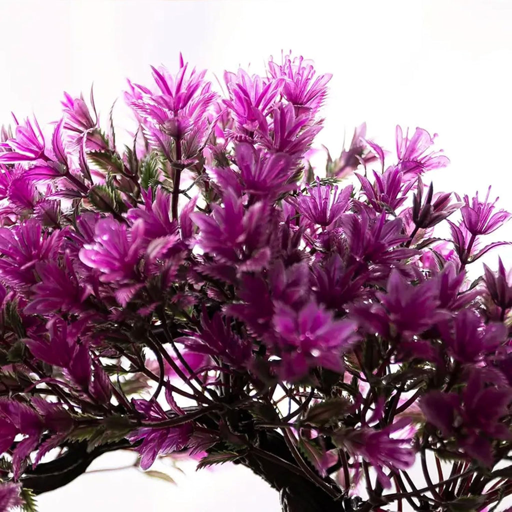 Artificial Plants Greenery Bonsai, Room Decor Fake Bonsai Tree for Home Decor Indoor Bookshelf Office Desk Bathroom Farmhouse Decor (Magenta)