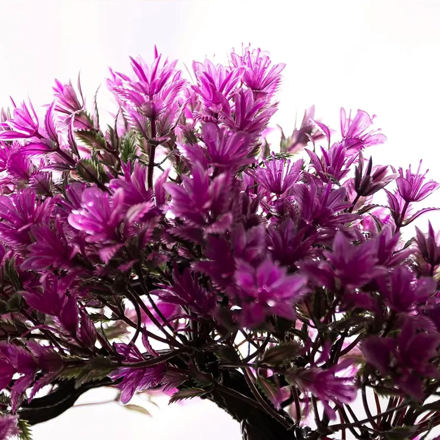 Artificial Plants Greenery Bonsai, Room Decor Fake Bonsai Tree for Home Decor Indoor Bookshelf Office Desk Bathroom Farmhouse Decor (Magenta)