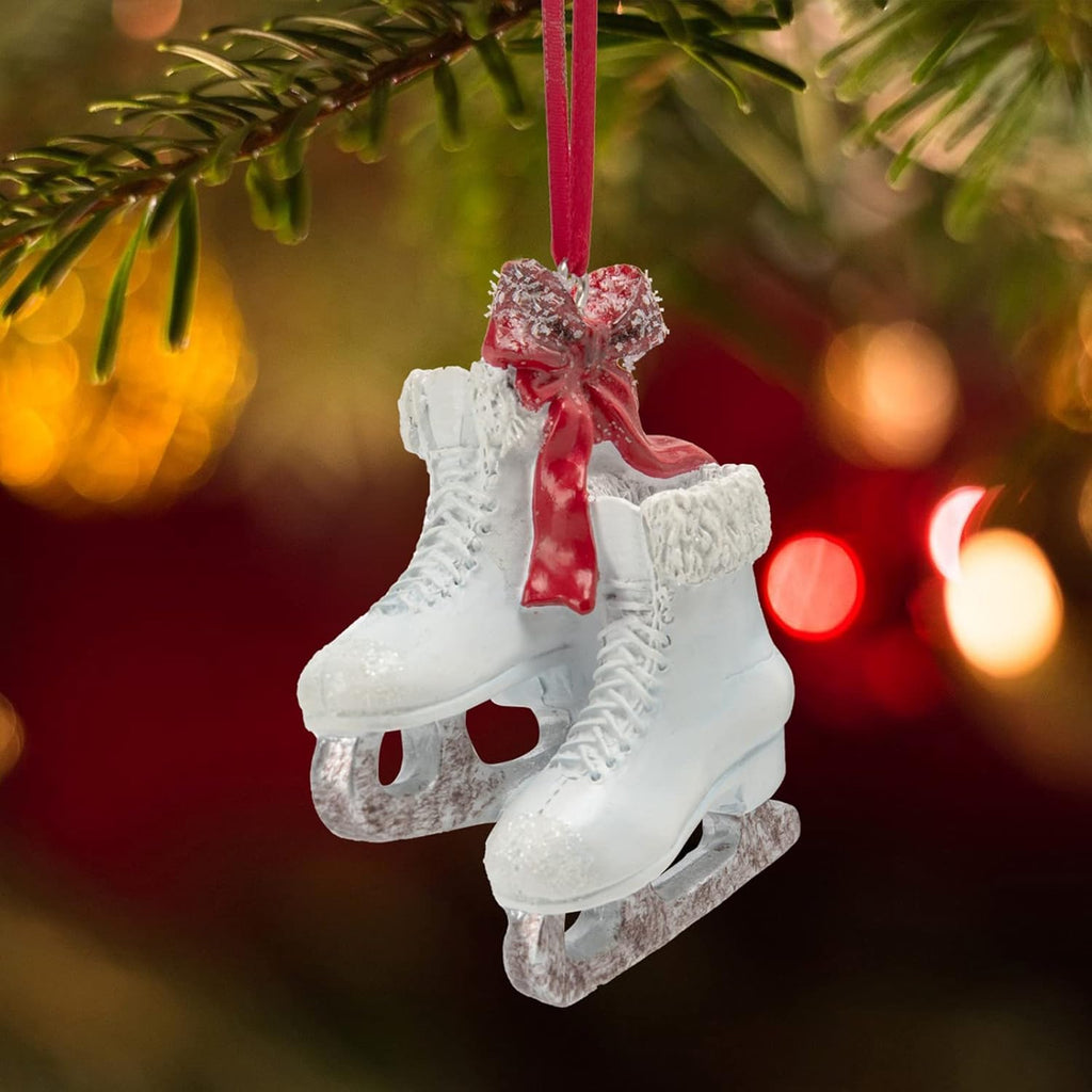 Decorative Ice Skate Christmas Ornament - Ice Skate Decorative Hanging Ornaments for Christmas Tree Figurine Ornaments High 3.46 Inch Braxio