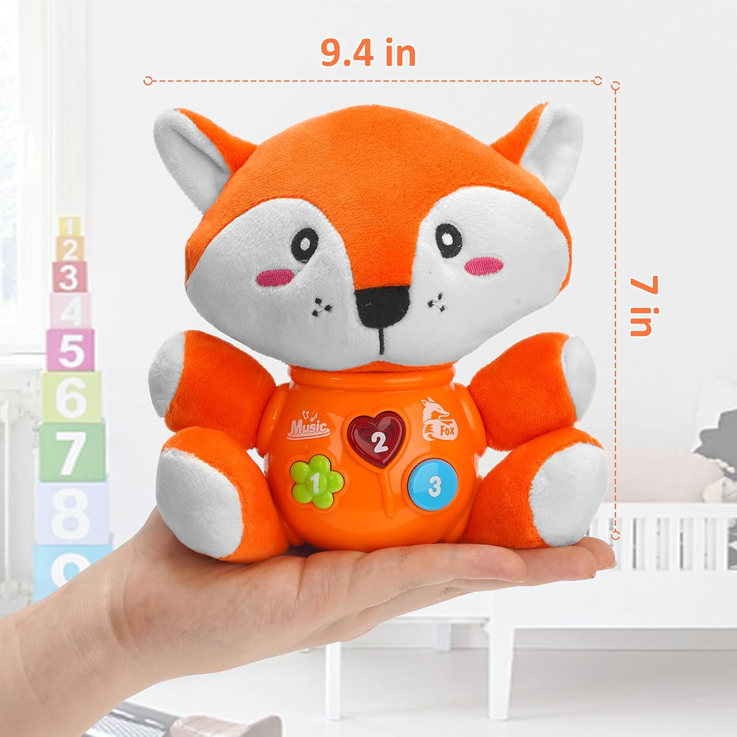 Musical Baby Toys, Cute Fox Newborn Toys for Toddlers Babies 0 3 6 9 12 Month, Infants Baby Toy for Girls and Boys Best Gift