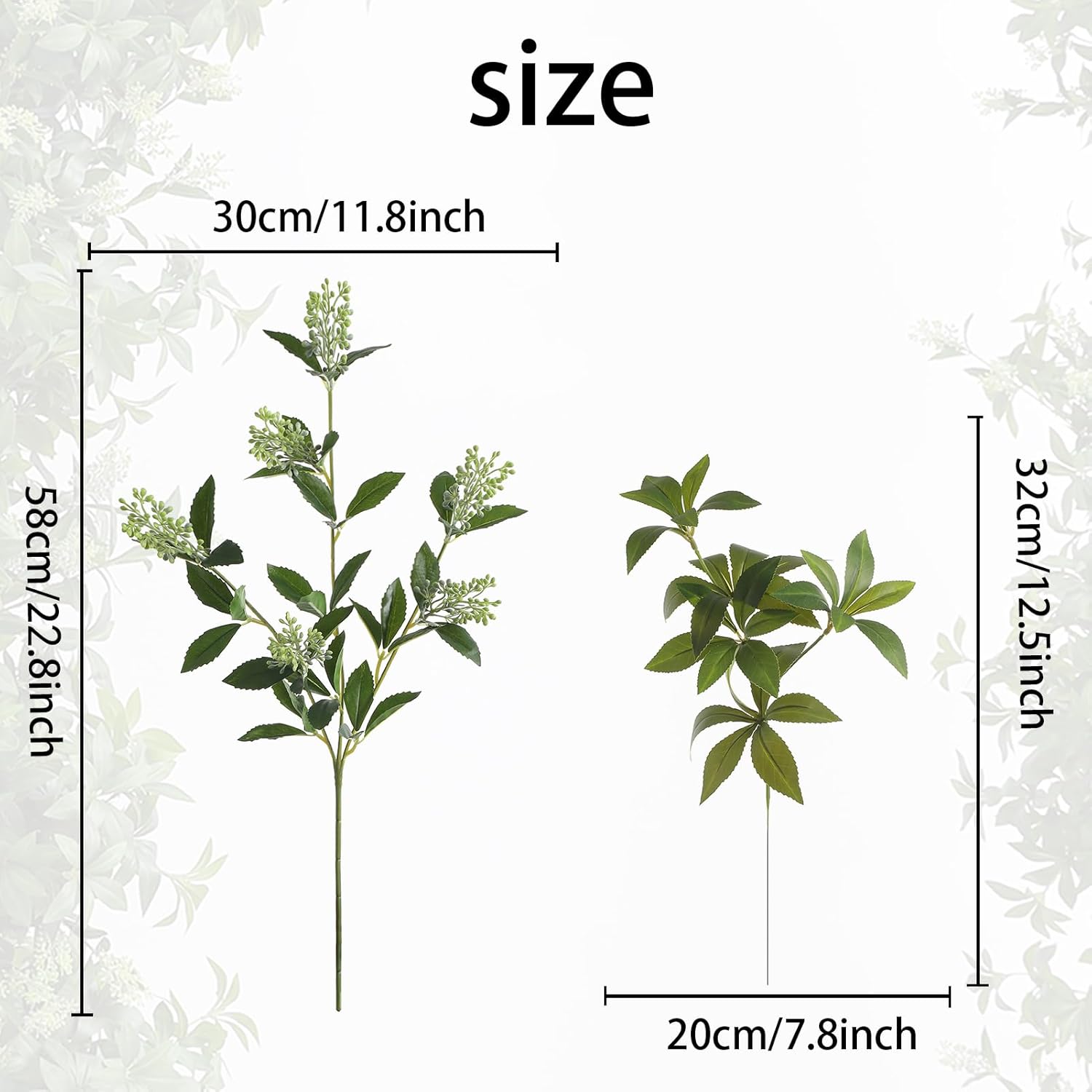 6 Pcs Artificial Greenery Stems, Realistic Faux Eucalyptus Branches Plants for Vase Decor, Wedding Centerpieces, Farmhouse Home Party Decor, Bendable Stems & No Fade (Green)