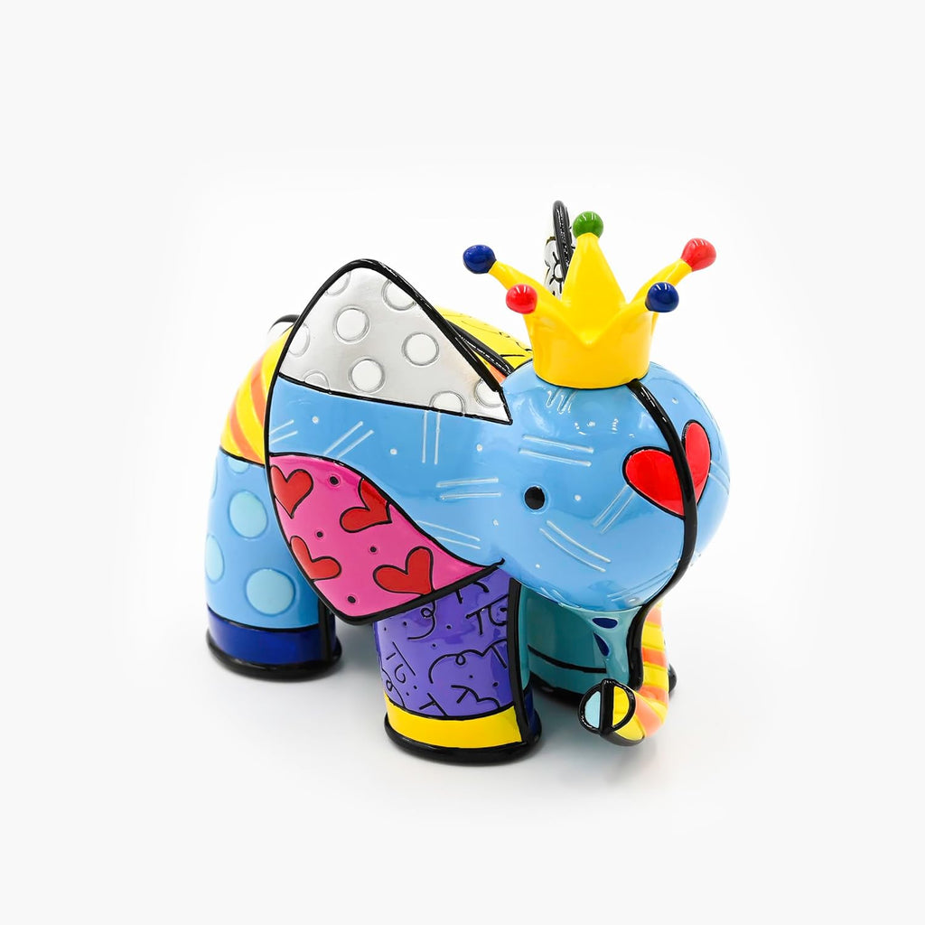 Britto Collectible Figurine - Iconic Art Figurine, Decorative Displays for Modern Home Decor | Designed by Iconic Artist Romero Royal Elephant (Multicolor)