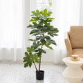 Tall Artificial Plants Indoor 3.9Ft Artificial Ficus Macrocarpa Fake Tree for Indoor Decor Tree Fiddle Leaf Fig Tree Artificial Tree Ficus Fake Tall Plant Faux Plants Indoor Tall Faux Plants Outdoor