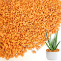 HappyFiller Fall Decoration 14 OZ Orange 2-5mm Gravels Decorative Succulent Soil Cover Small Stones Topper Dressing,Bonsai Fairy Garden,Harvest Autumn Decor Pebbles