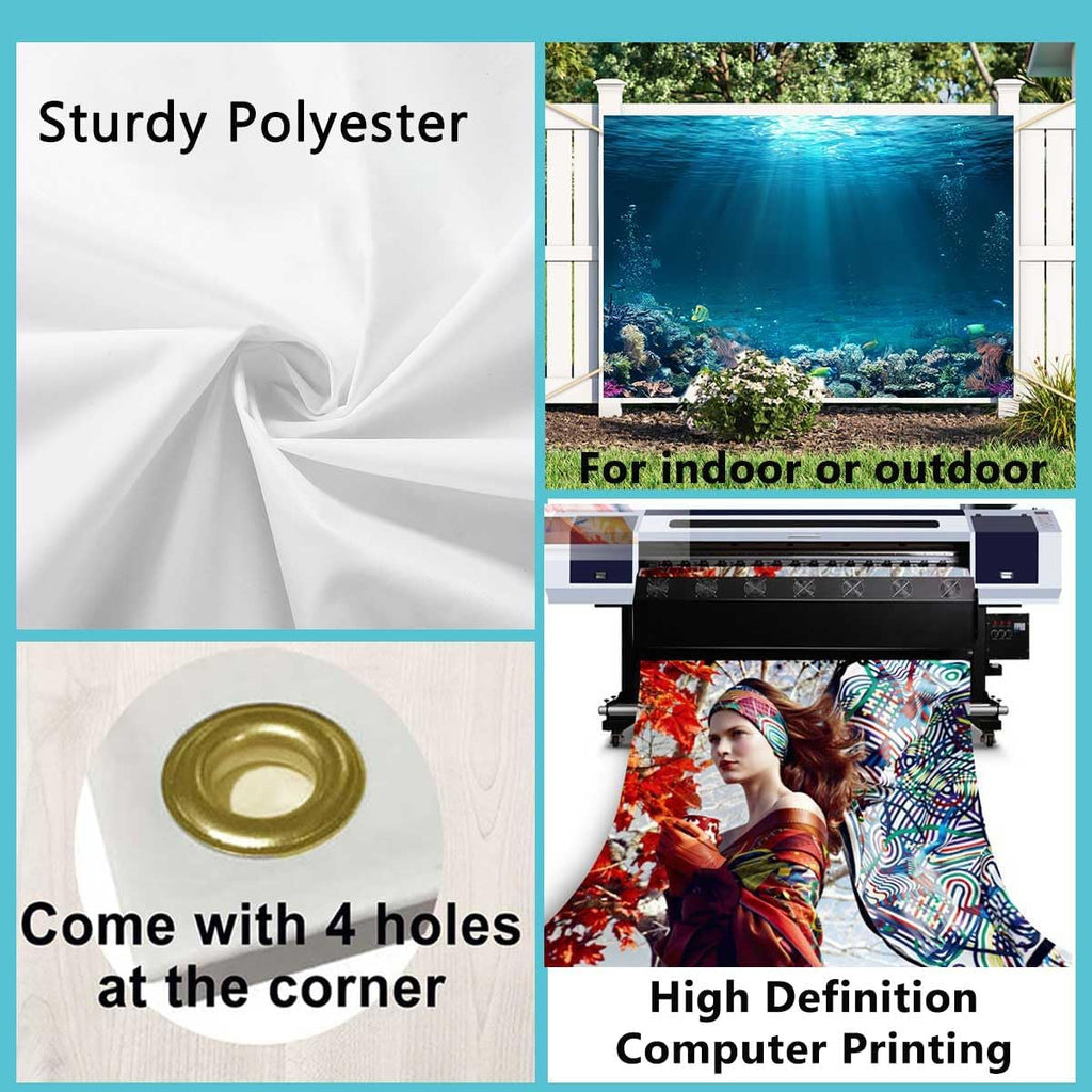 Sensfun 7x5ft Underwater World Backdrop Fabric Under The Sea Photography Backdrops Tropical Fish Coral Deep Ocean Sunlight Seabed Background Undersea Baby Shower Birthday Party Decoration Photo Props