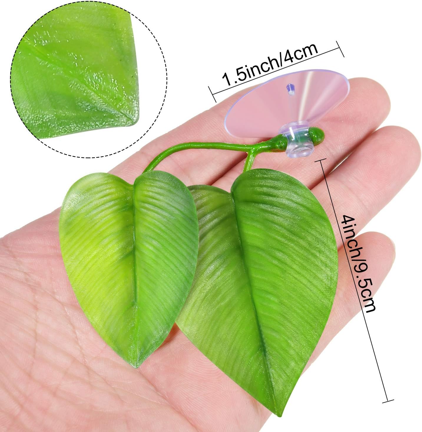 Boao 4 Pieces Betta Fish Tank Accessories Betta Leaf Hammock Pad Simulating The Natural Habitat for Tank Aquarium Spawning Grounds Breeding Resting Bed(Double Leaf)