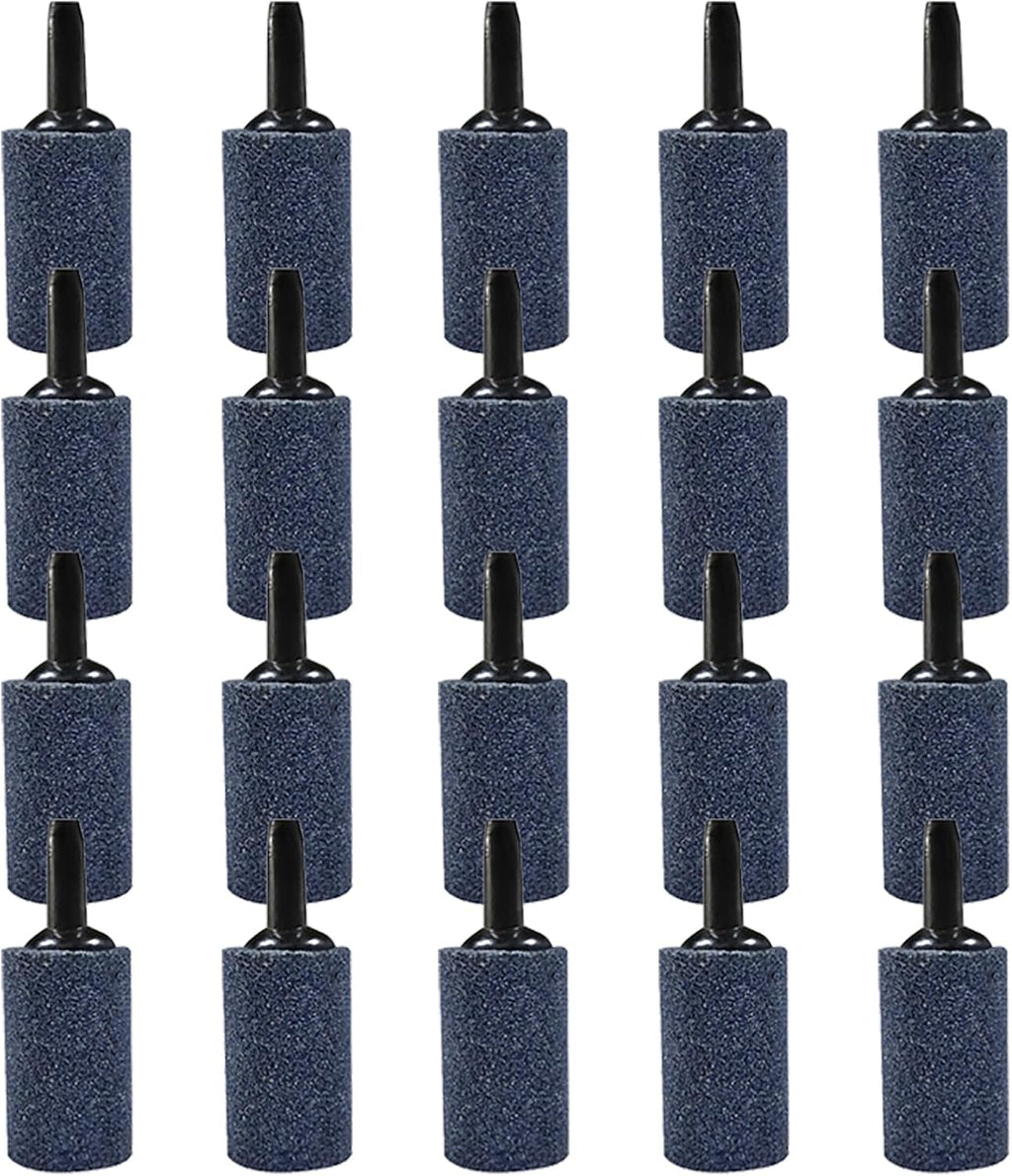 Aquarium Air Stones 1 inch, 20 Pack Fish Tank Bubble Stone, Aerator Bubble Diffuser, Nano Air Pump Accessories, Cylinder
