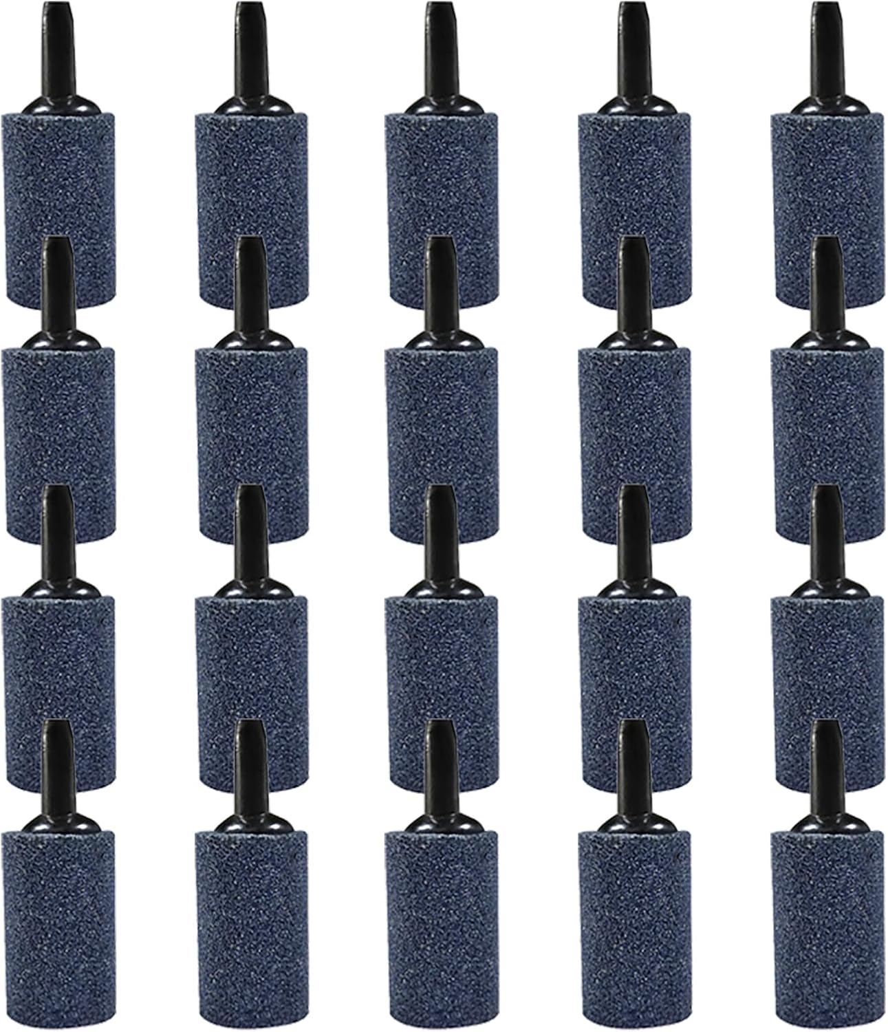 Aquarium Air Stones 1 inch, 20 Pack Fish Tank Bubble Stone, Aerator Bubble Diffuser, Nano Air Pump Accessories, Cylinder