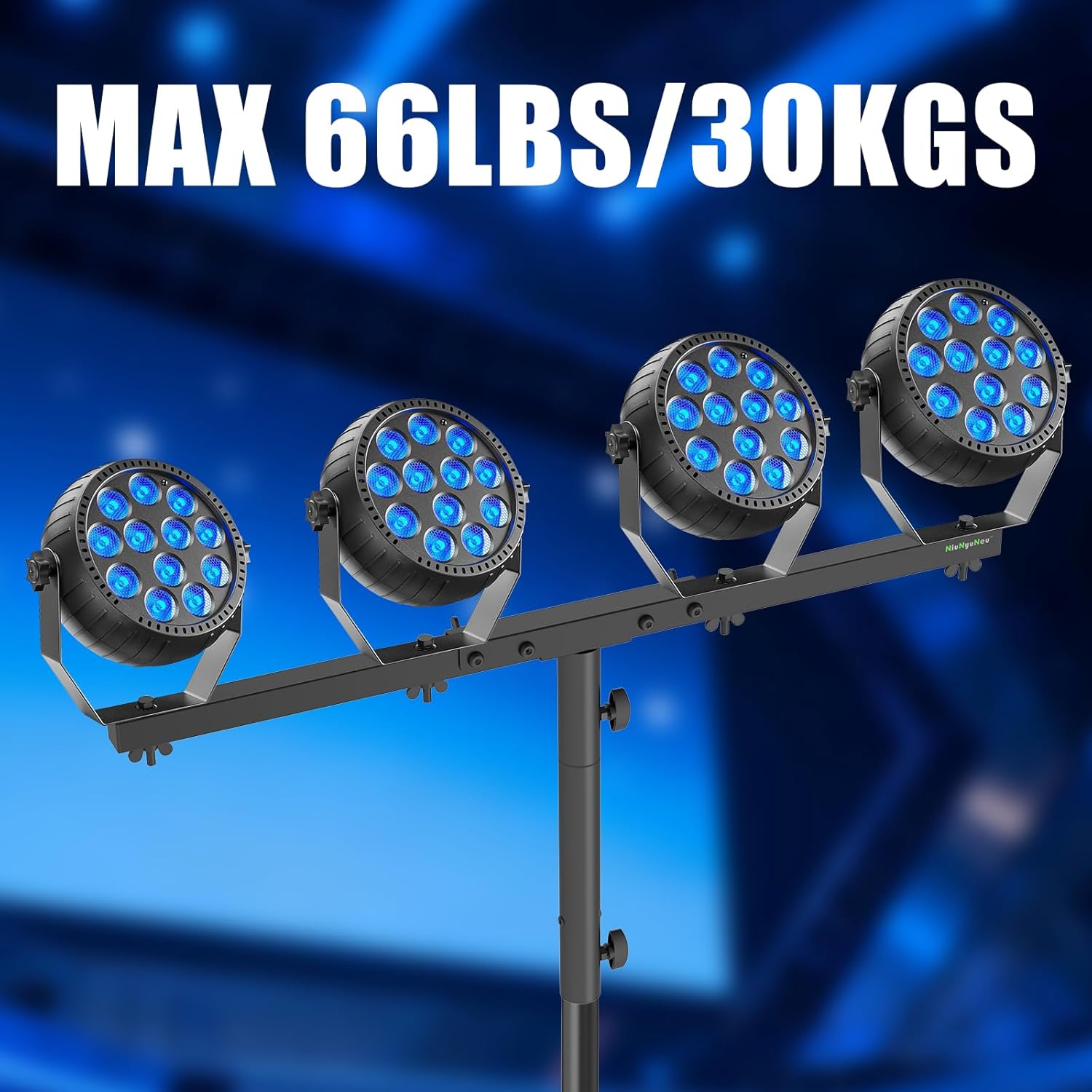 DJ Light Stand T-Bar Extension Cross Bar with 14.5" Extended Pole Mount for Par Light Stage Stand Tripod, Set of 2