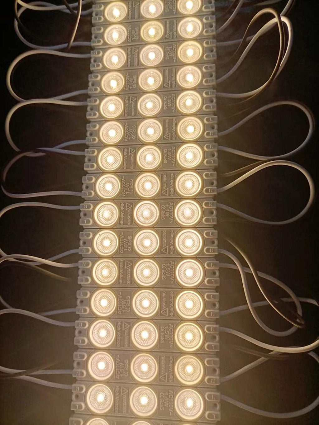 AC 110V LED Module Warm White 3000K 1.5W for Letter Sign Advertising Lightbox with Tape Adhesive Backside (200pcs Pack)