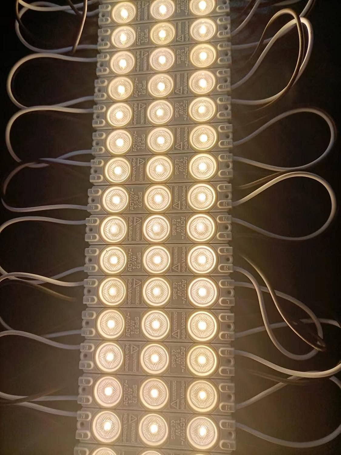 AC 110V LED Module Warm White 3000K 1.5W for Letter Sign Advertising Lightbox with Tape Adhesive Backside (200pcs Pack)