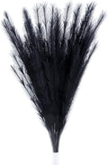 UiiziC Faux Pampas Grass 8 PCS 30"/76cm Dried Fluffy Artificial Flowers Ascendant Grass for Vase Fillers Wedding Party Bouquets Home Hotel Centerpieces Decor (Black)