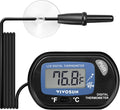 VIVOSUN 1-Pack LCD Digital Aquarium Thermometer Fish Tank Water Terrarium Temperature with Suction Cup for Turtle