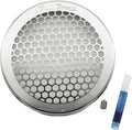 Billet 4" Inch Turbo Inlet Guard Velocity Stack Adapter Bellmouth Intake Hex SILVER