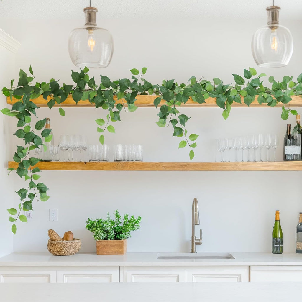 ucky 2pcs Artificial Ivy Artificial Vines Artificial Plants 71 Inch Fake Hanging Plants Silk for Garden Terrace Beach Party Decoration Wedding Decoration
