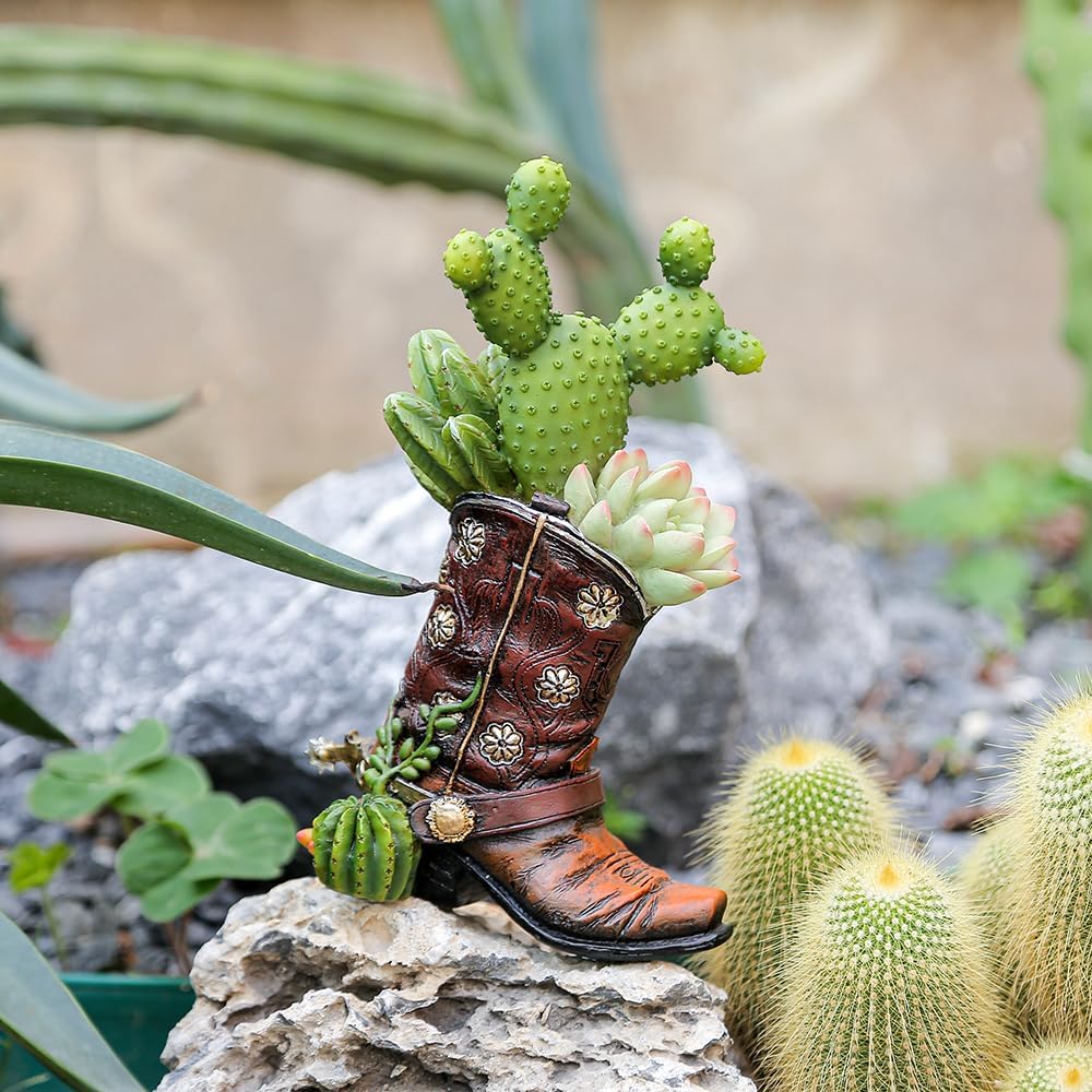 Cactus Resin Statue,Cactus Decor Accessory, Spring and Summer Home and Garden Decoration. Cute Cactus Statue Succulent Plants, Desk Figurines Cactus Gifts