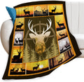 Hunting Throw Blanket Deer Throw Blankets Gifts for Couch Sofa Bed Stuff Decor Soft Cozy Fleece Plush Warm Flannel for Hunter Lover Men Women 60"x80"