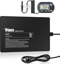 iPower 8 by 12-Inch 16W Reptile Heat Mat, LCD Digital Aquarium Thermometer, Under Tank Warmer Terrarium Heat Pad for Turtles Lizards Frogs and Other Small Animals, Multi Sizes