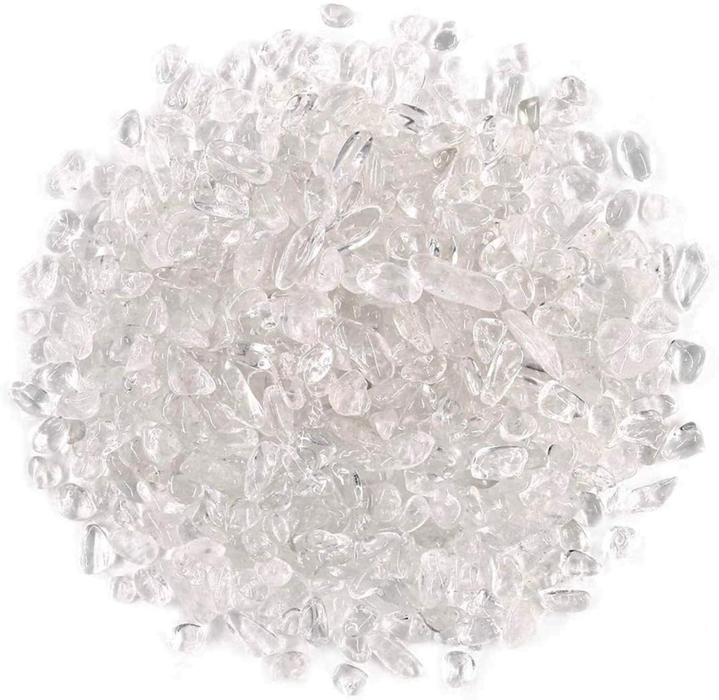 WAYBER 2 Lbs/920g Natural White Clear Quartz Crystal Stones Irregular Aquarium Pebble Decorative Rocks Gravels Sands for Turtle Tank//Terrarium/Flowerpot/Vase Decoration (Fill 2 Cups)