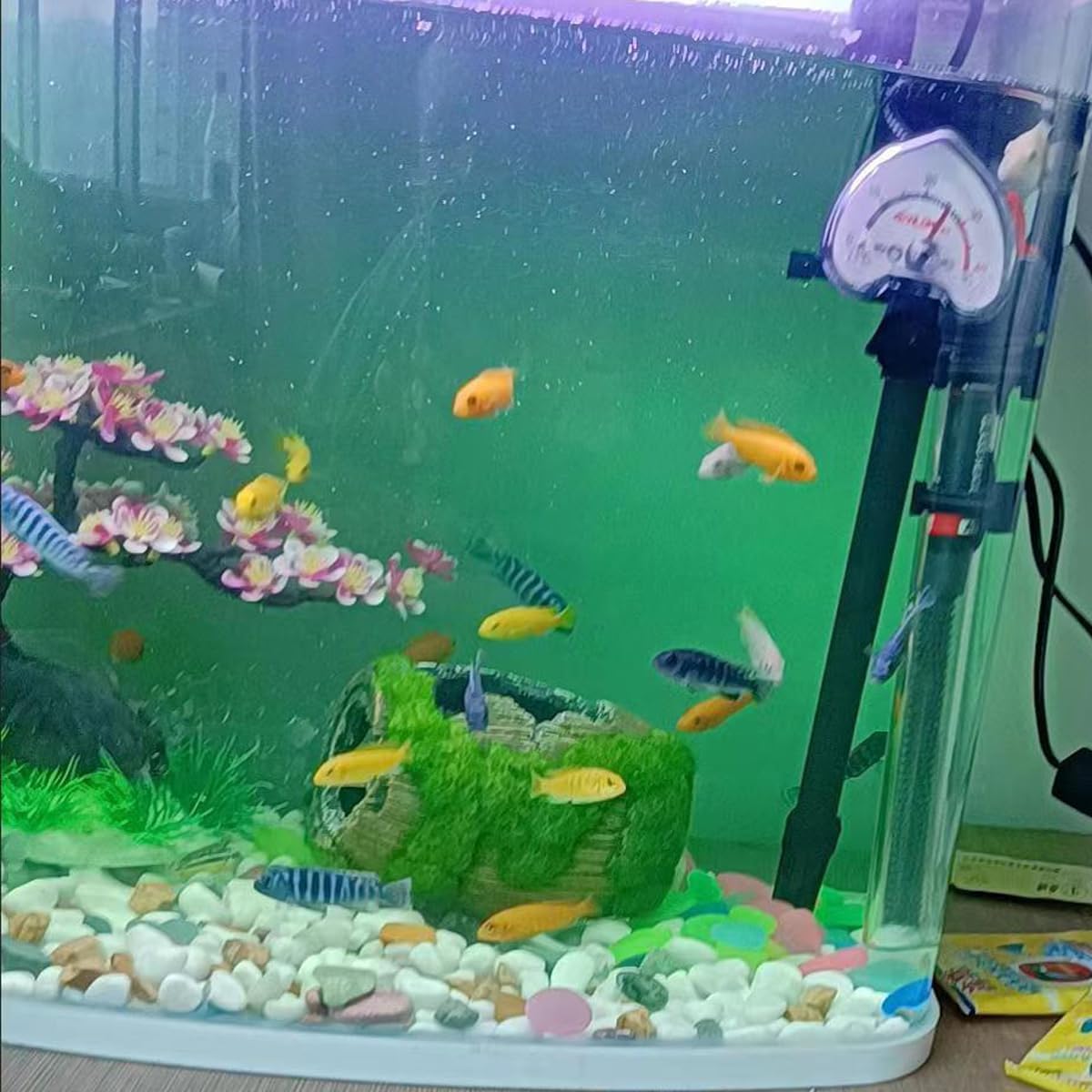 Fish Tank Accessories Decorations, Aquarium Hideout Cave for Betta, Fish Tank Ornament 3.5"