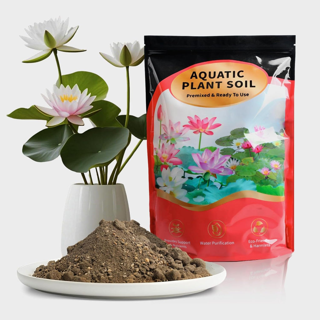 Aquatic Plant Soil for Lotus & Pond Plants/Aquaquarium Substrate 13.2 LBS- Natural Organic Growing Medium for Hydroponic Plants & Water Gardens | Aquarium Safe Nutrient-Rich