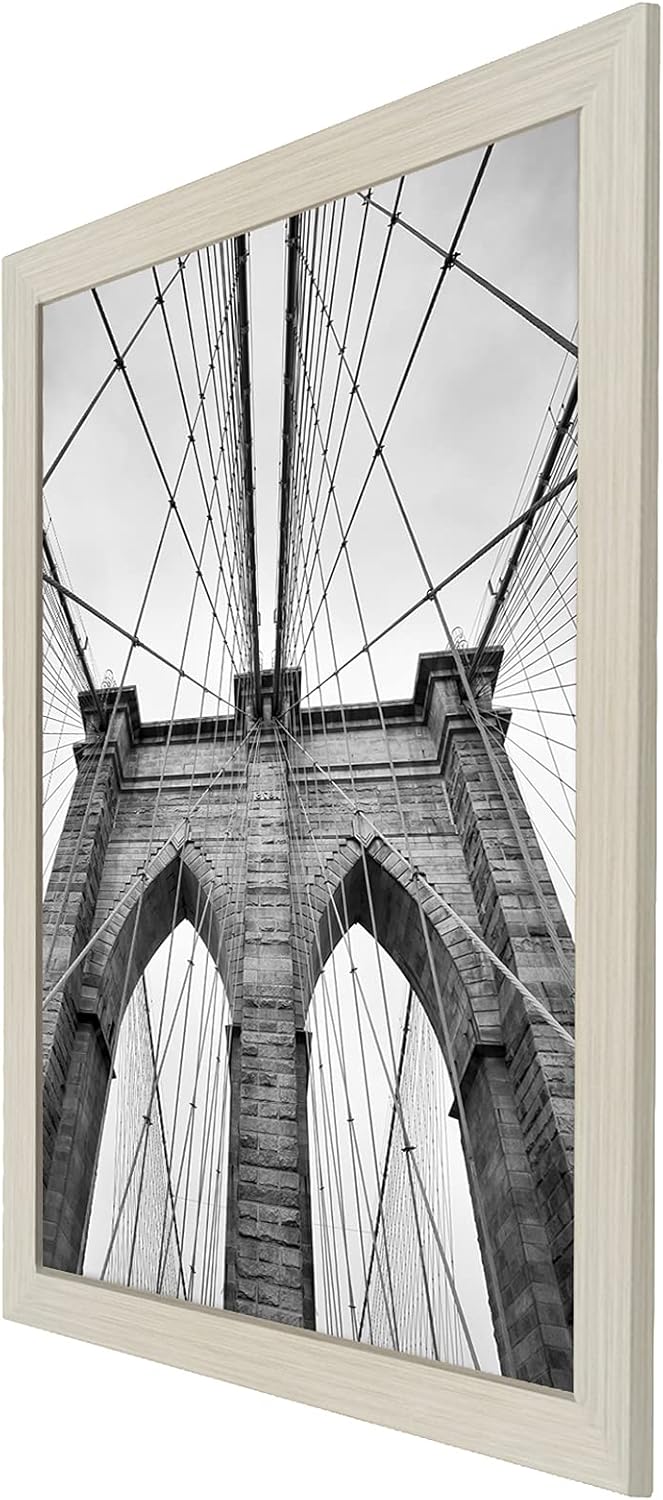 Americanflat 20x30 Poster Frame with Polished Plexiglass - Wide Picture Frames Made of Engineered Wood for Vertical or Horizontal Wall Display - Epic Collection - Light Wood