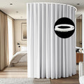 Room Divider Ceiling Mounted Curtains Track Sets Extra Wide Blackout Curtain Flexible Tracks for Bedroom Privacy Partition Separator, 1 Panel White Drape and White Rail, W8.3 x H9ft