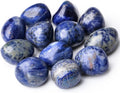 DUQGUHO Blue Sodalite Natural Healing Crystals Stones Set Polished Tumbled Crystal Stones Bulk Irregular Pebble Stones Rocks 0.45 lbs