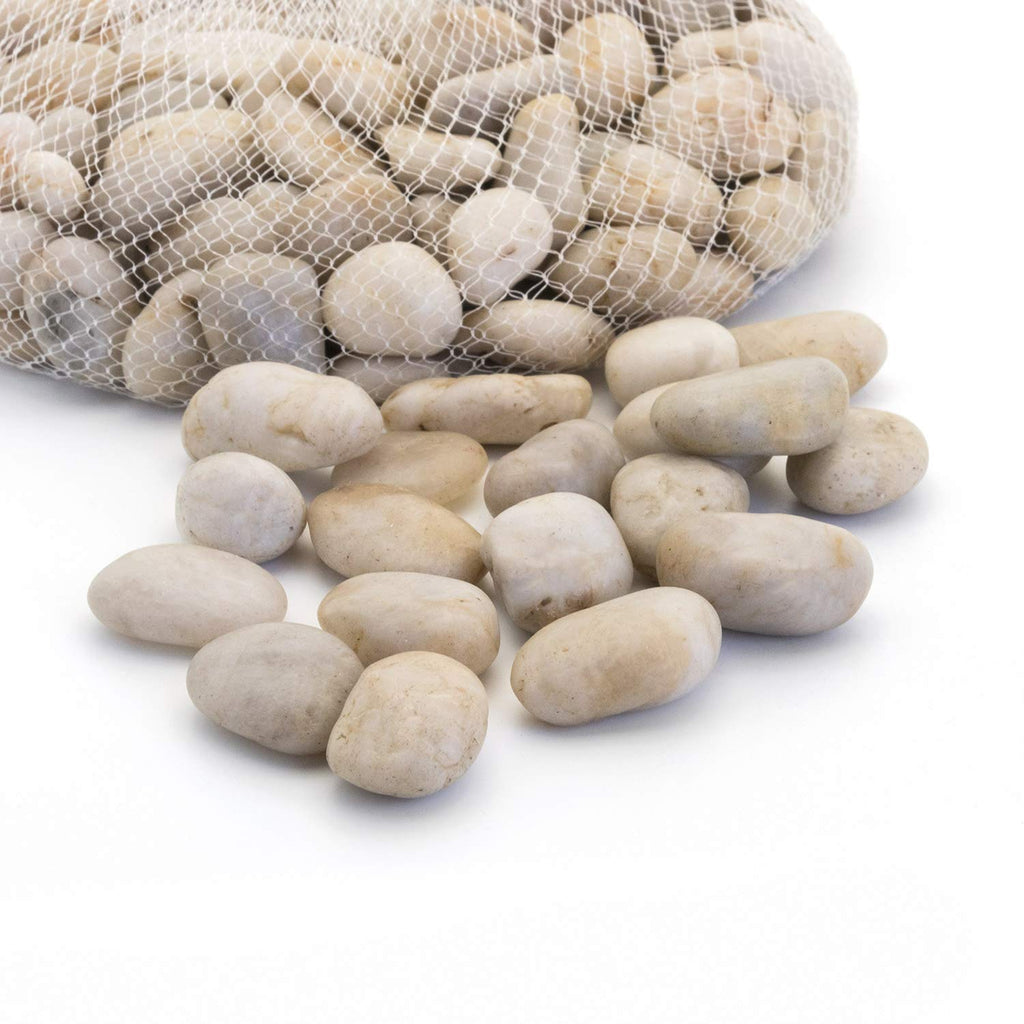 Royal Imports 5LBS River Rocks Decorative Ornamental Pebbles, Garden Landscaping Stones, Gravel Filler for Plants, Vases, Succulents, Home Decor, Aquariums, Crafting, Animal Habitat - Large Light