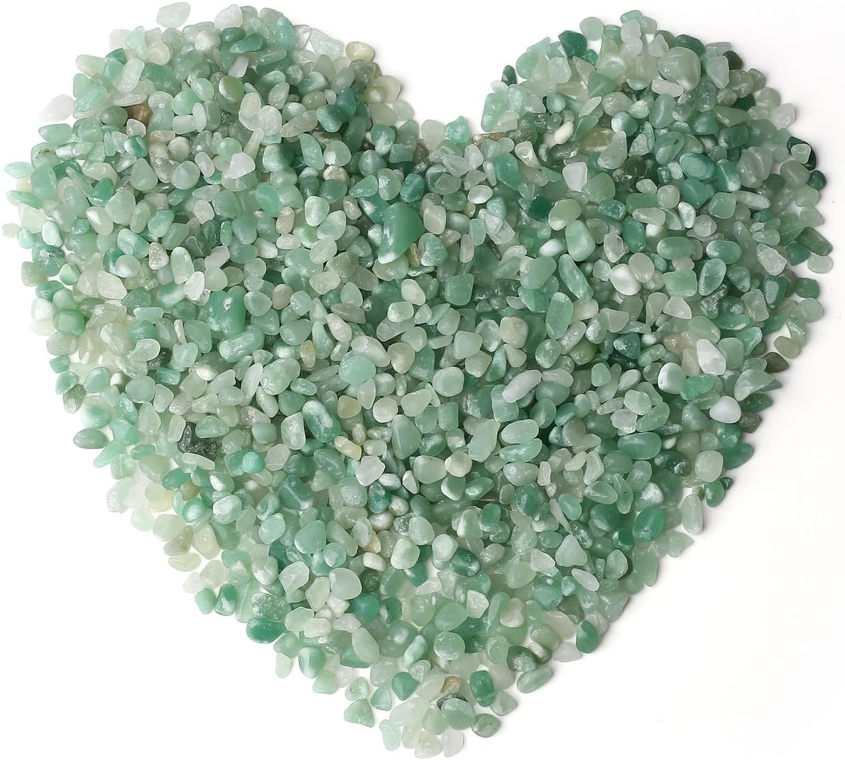 LAIDANLA Green Aventurine Crushed Stone Crystal Chips Bulk Natural Gemstones Healing Reiki Crystals Mini Quartz Vase Filler Aquarium Gravel 0.55lb