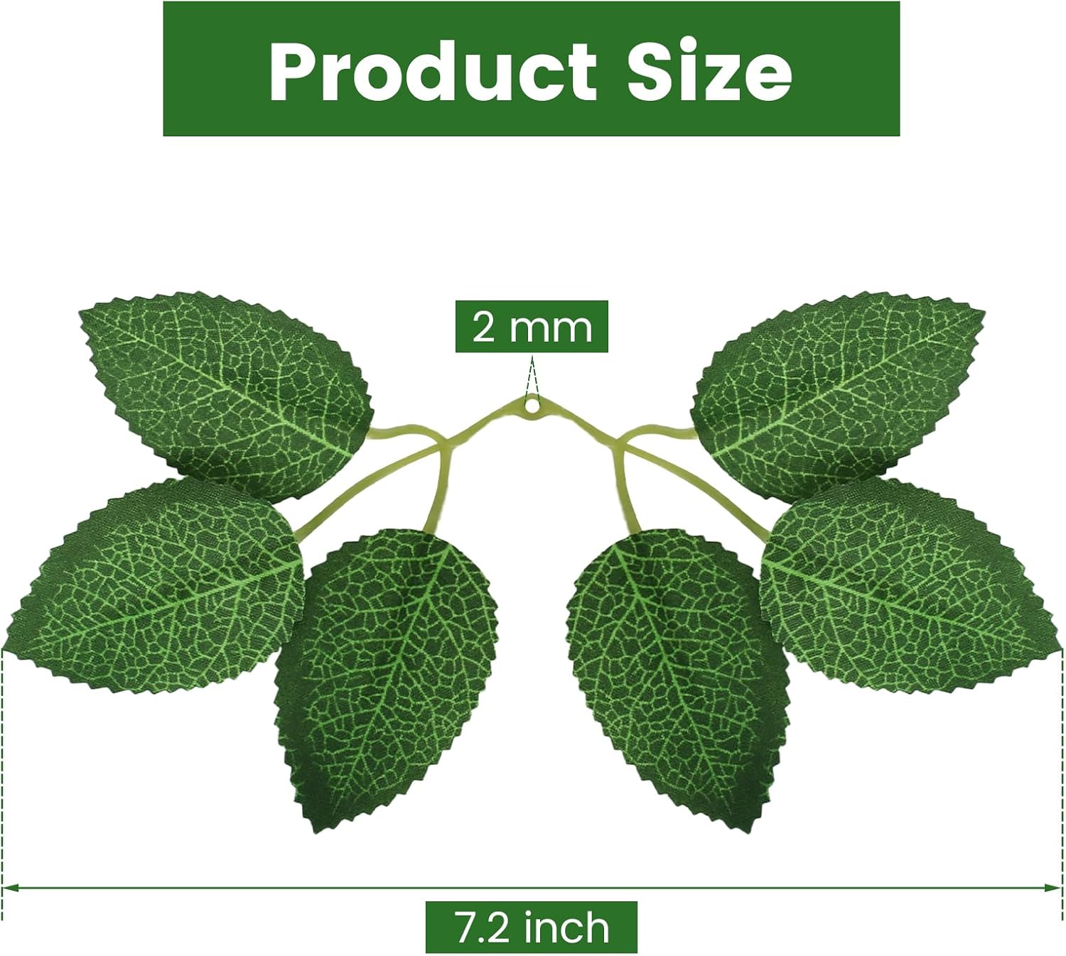 100PCS Artificial Green Leaves Faux Bulk Rose Leaves Silk Rose Flower Greenery Leaves for DIY Wedding Bouquets Centerpieces Bridal Shower Party Decorations Rose Vine Wreath Garlands Supplies Decors