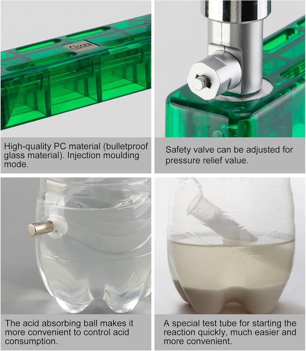 DIY CO2 Generator System Kit with Safety Valve 1 Second Quick Reaction for Aquarium Plants Integrated Design