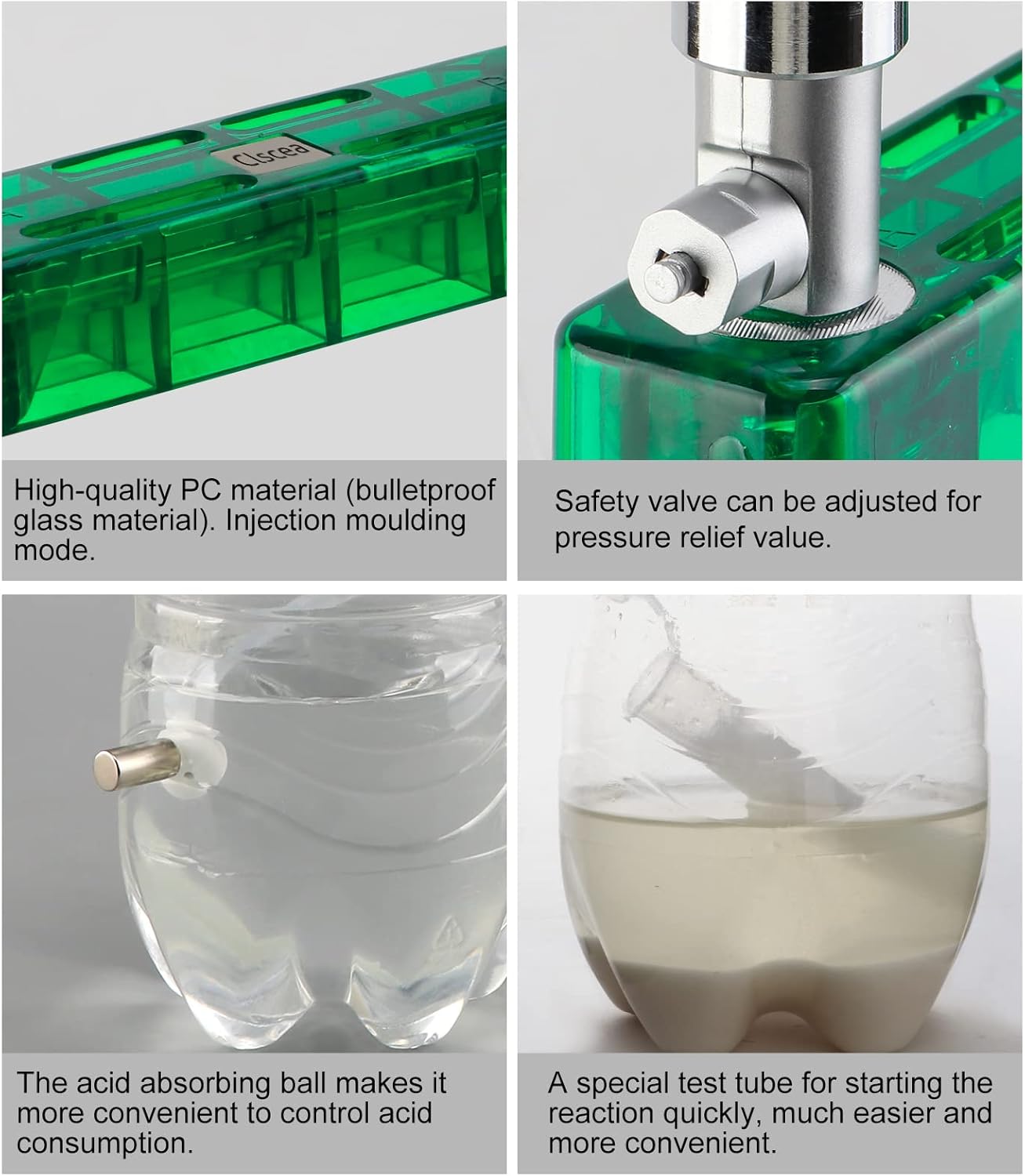 DIY CO2 Generator System Kit with Safety Valve 1 Second Quick Reaction for Aquarium Plants Integrated Design