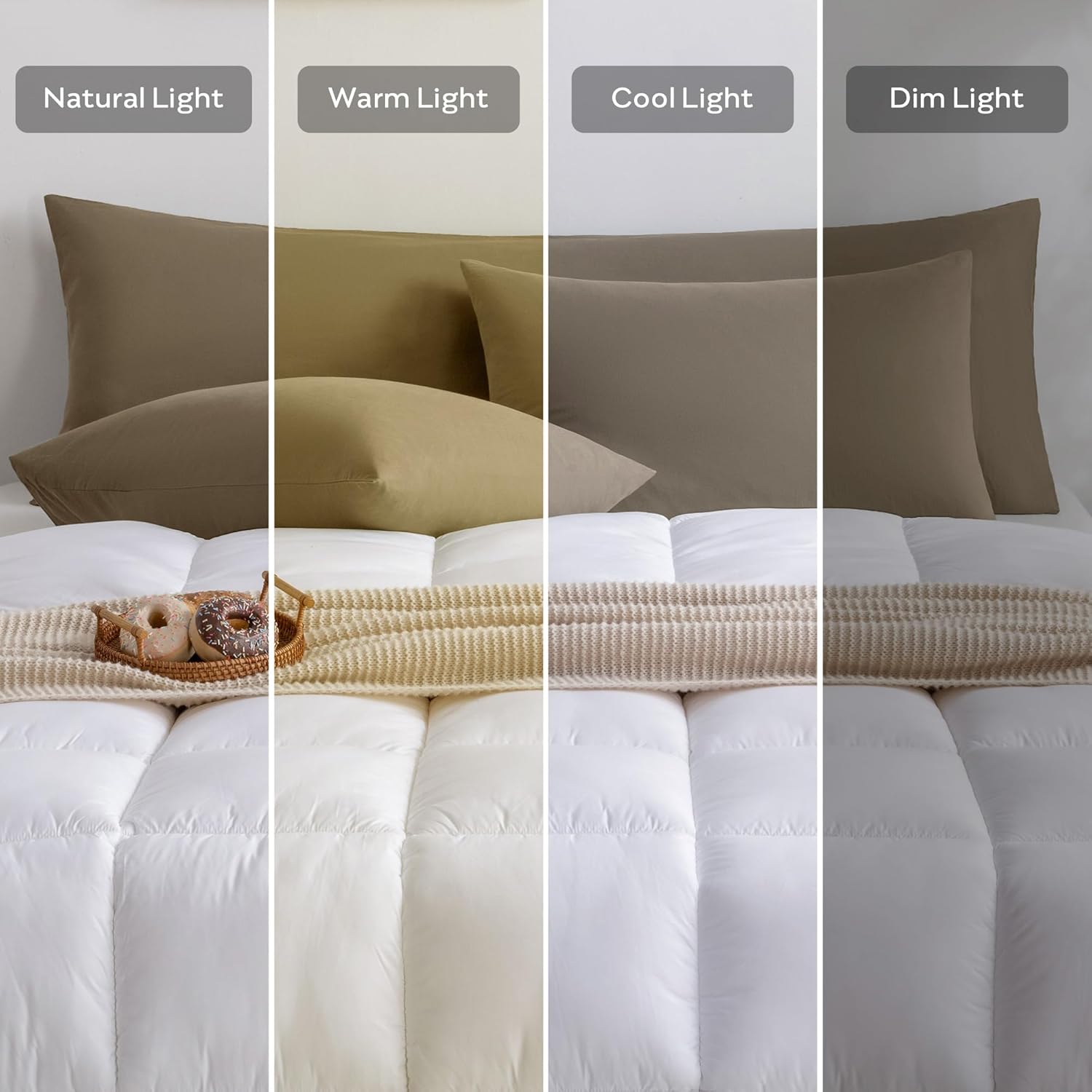 JELLYMONI Pillowcases King Set of 2 Cotton Envelope Pillow Covers Khaki 20×36in Bed Pillow Cases 100% Washed Cotton Soft Breathable (Pillows are not Included)