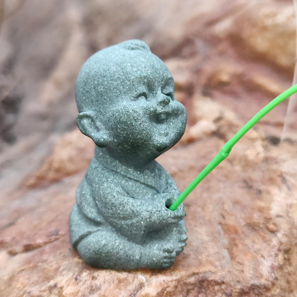 livelyfish Mini Fishing Boy Statue Fisherman Figurine for Fairy Garden Aquarium Pond Bonsai Fish Tank Accessories Decoration, A