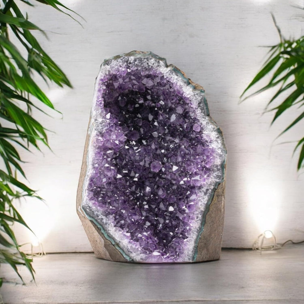 Large Natural Amethyst (8 lb to 10 lb) Crystal Clusters Stone from Uruguay Raw Geode Quartz - Deep Purple Color