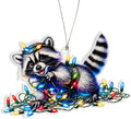Raccoon Christmas Ornaments 2025, Funny Christmas Ornament, Funny Raccoon Gifts for Women Men, Sweater Animal Christmas Decorations, Unique Acrylic Keepsake Holiday Present Exchange Party Favor.