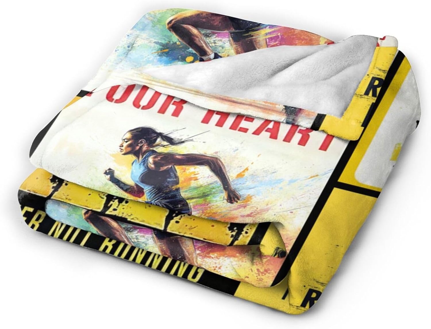 Run Blanket Running Throw Blanket Sports Flannel Stuff Merch Cozy Decor Fleece Plush Fuzzy Warm Soft Lightweight Bedding Gifts for Girls Women Men Boy Couch Sofa 80"X60"