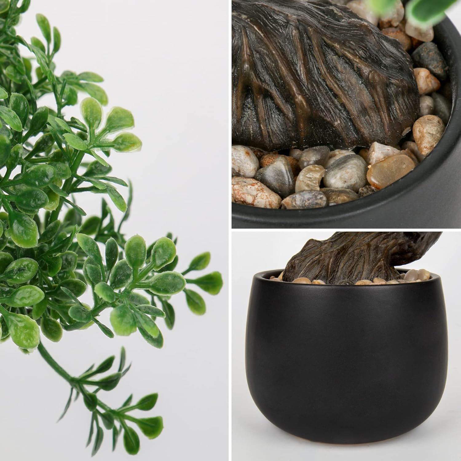 Artificial Bonsai Tree Juniper Faux Plants Indoor Fake Plants Decor with Ceramic Pots for Home Table Office Desk Bathroom Shelf Bedroom Living Room Farmhouse Decorations