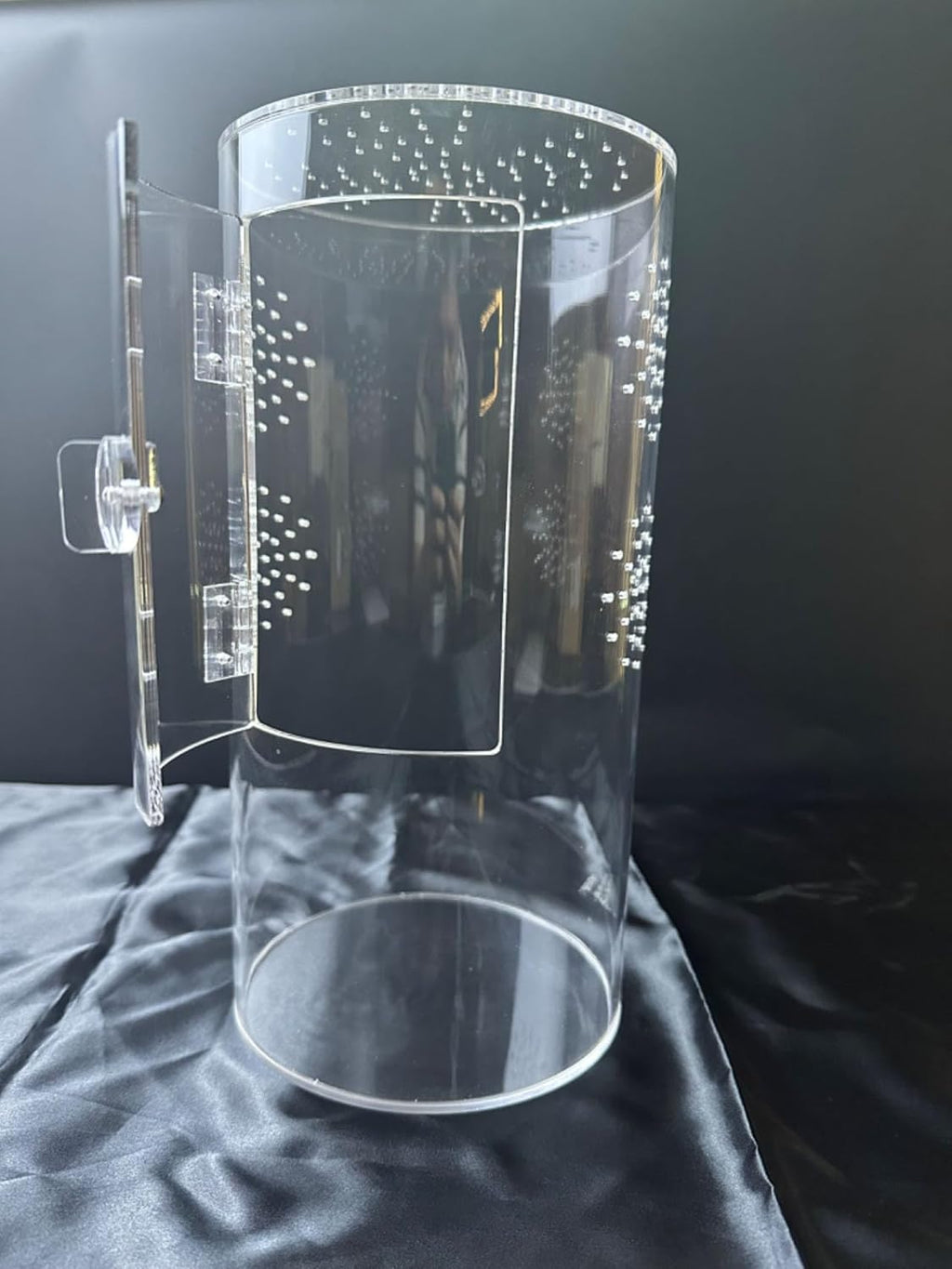 Front Opening Terrarium Jumping Spider Enclosure,Tall Arboreal Tarantula Enclosure Terrarium with Cross Ventilation,Waterproof Acrylic Reptile Enclosure