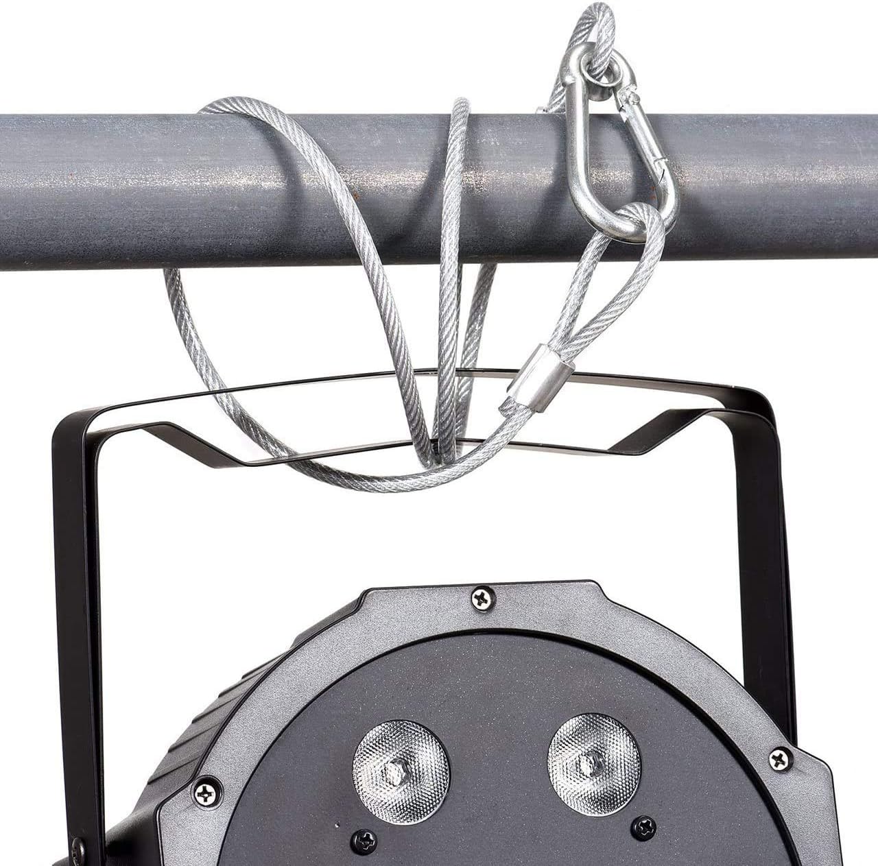 4Pack Lighting Safety Chain Cable Truss Clamps for Lights, Silvery Stainless Steel Lanyard Stage Lights Safety Chains, Security Cable with Loops（Diameter 4mm/0.16'',Length 85cm/34'',Load 60lb