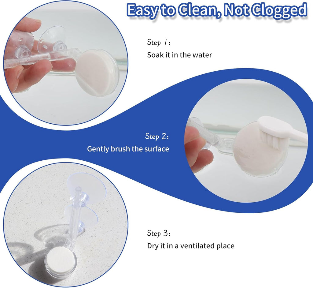 Aquarium Air Stone,1.4 Inch Fish Tank Nano Bubble Stone Kit with Check Valve and Control Valve Quiet Extremely High Dissolved Oxygen Diffuser Makes Extremely Tiny Bubbles for Betta Fish,Shrimp