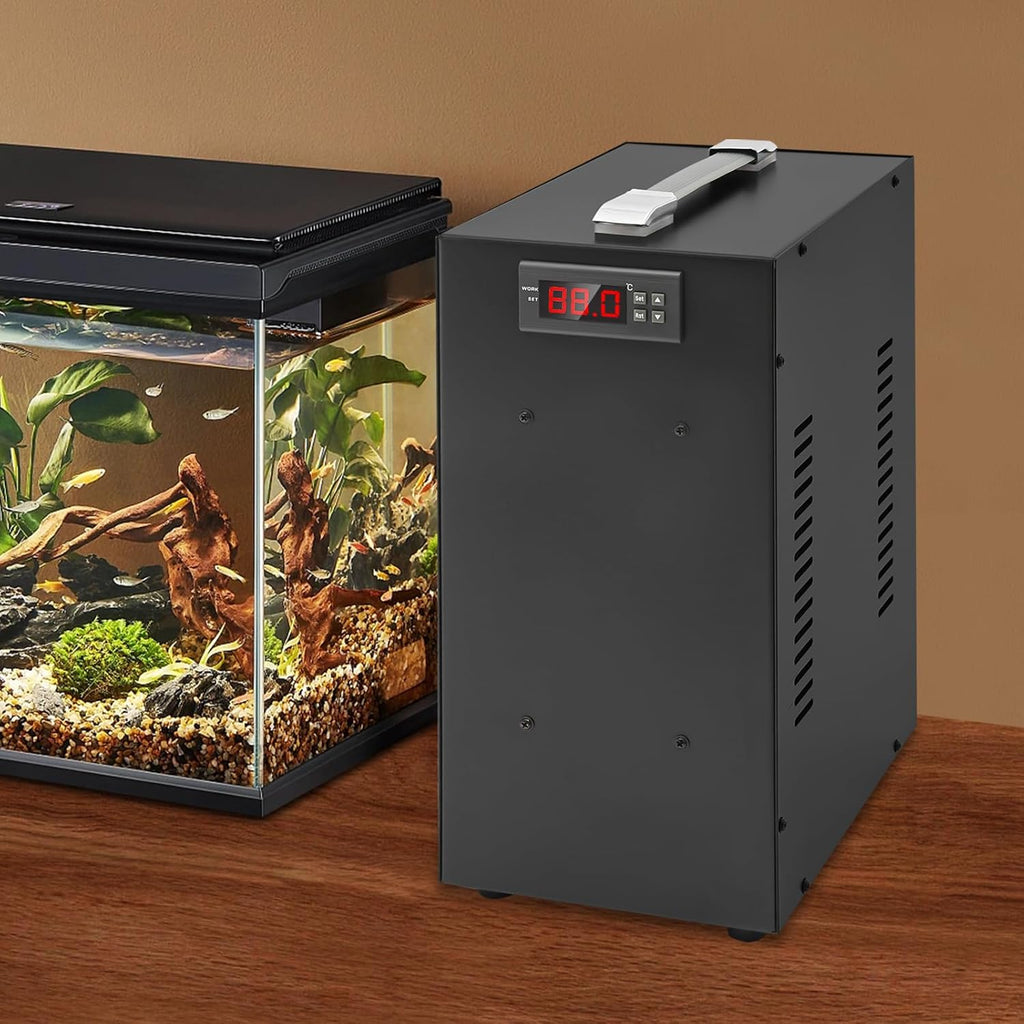 Aquarium Chiller, 40L Fish Tank Water Cooler, Temperature Adjustable, Aquarium Water Chiller for Home Fish Shrimp Breeding Aquaculture. (40L)
