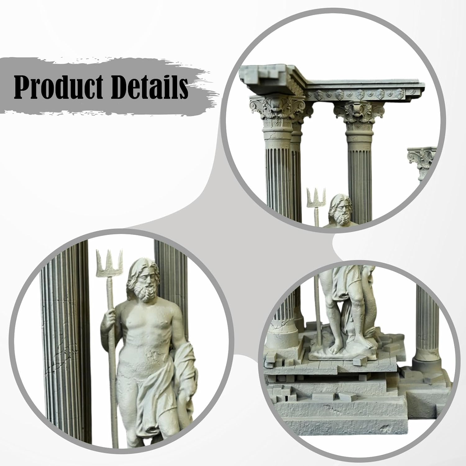 Roman Column Decoration Resin Small Aquarium Decoration Roman Ruins Ornament Set C