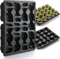 20 Cell Plant Trays for Carrying 3 inch Round Nursery Pots, Sturdy Plastic Trays Suitable for Holding 100 pcs Peat Pots (5 Packs)