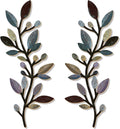 Zzbakress 2 Pcs Colorful Tree Leaf Wall Art Decor Vine Home Wall Decoration Olive Branch Leaf Wall Decor Large Wall Decor for Bedroom, Living Room, Wall Sculptures Indoor Outdoor (Classic)