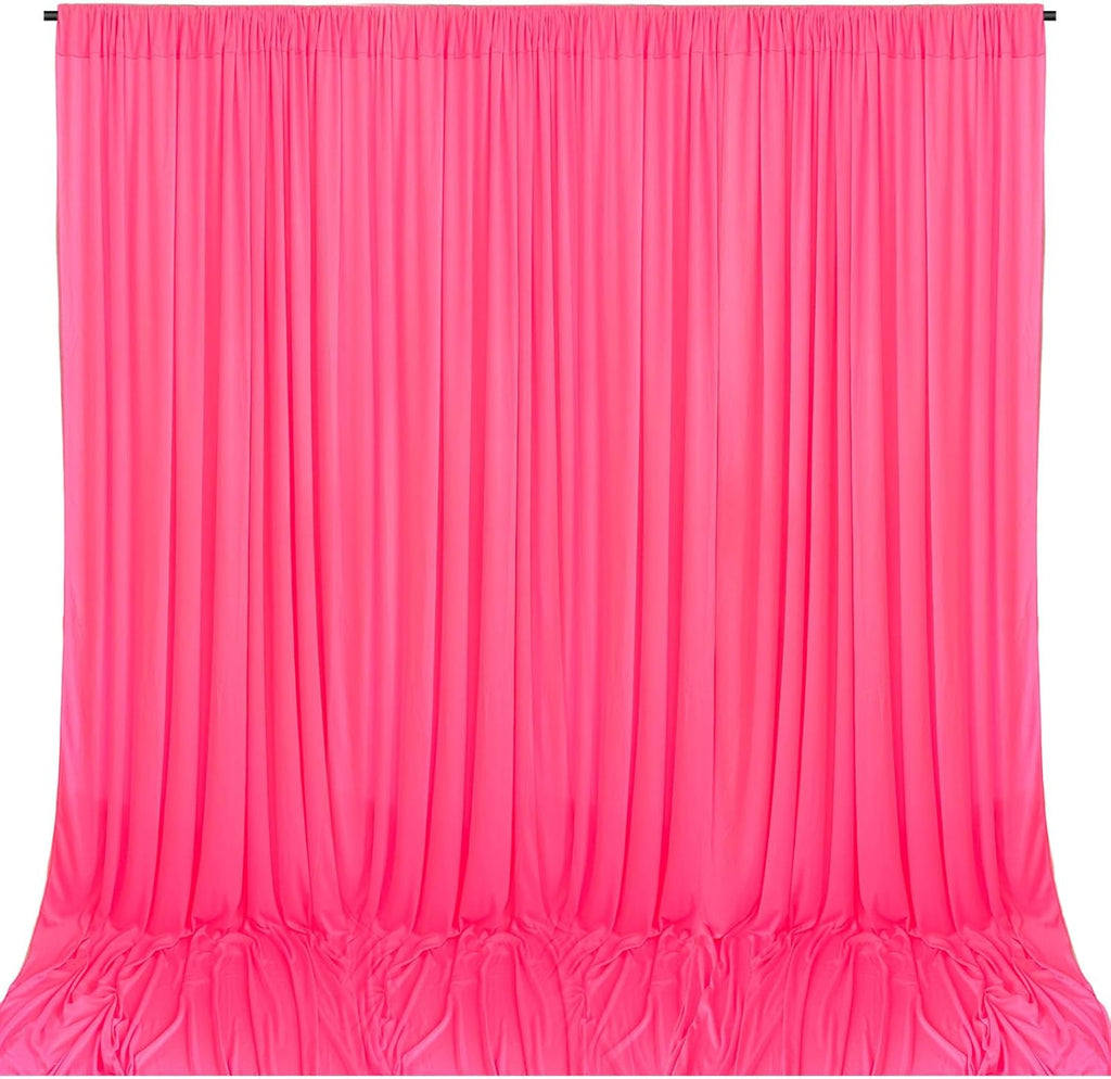 10 x 10 Feet Pink Backdrop Curtain for Partie, Background Curtains for Photoshoot, Birthday, Wedding, Halloween, Thanksgiving, Christmas Day, New Year Party Decorations 5Ft x 10Ft, 2 Panels