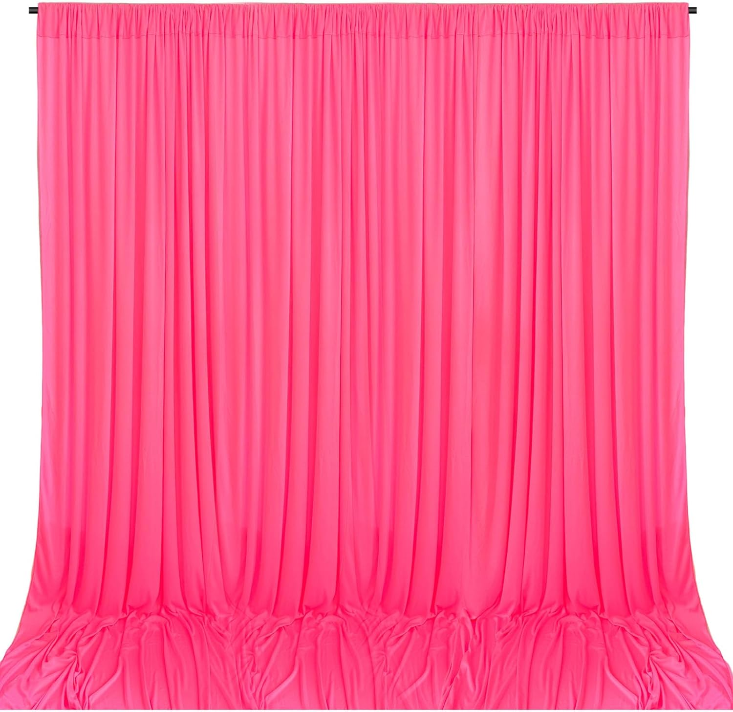 10 x 10 Feet Pink Backdrop Curtain for Partie, Background Curtains for Photoshoot, Birthday, Wedding, Halloween, Thanksgiving, Christmas Day, New Year Party Decorations 5Ft x 10Ft, 2 Panels