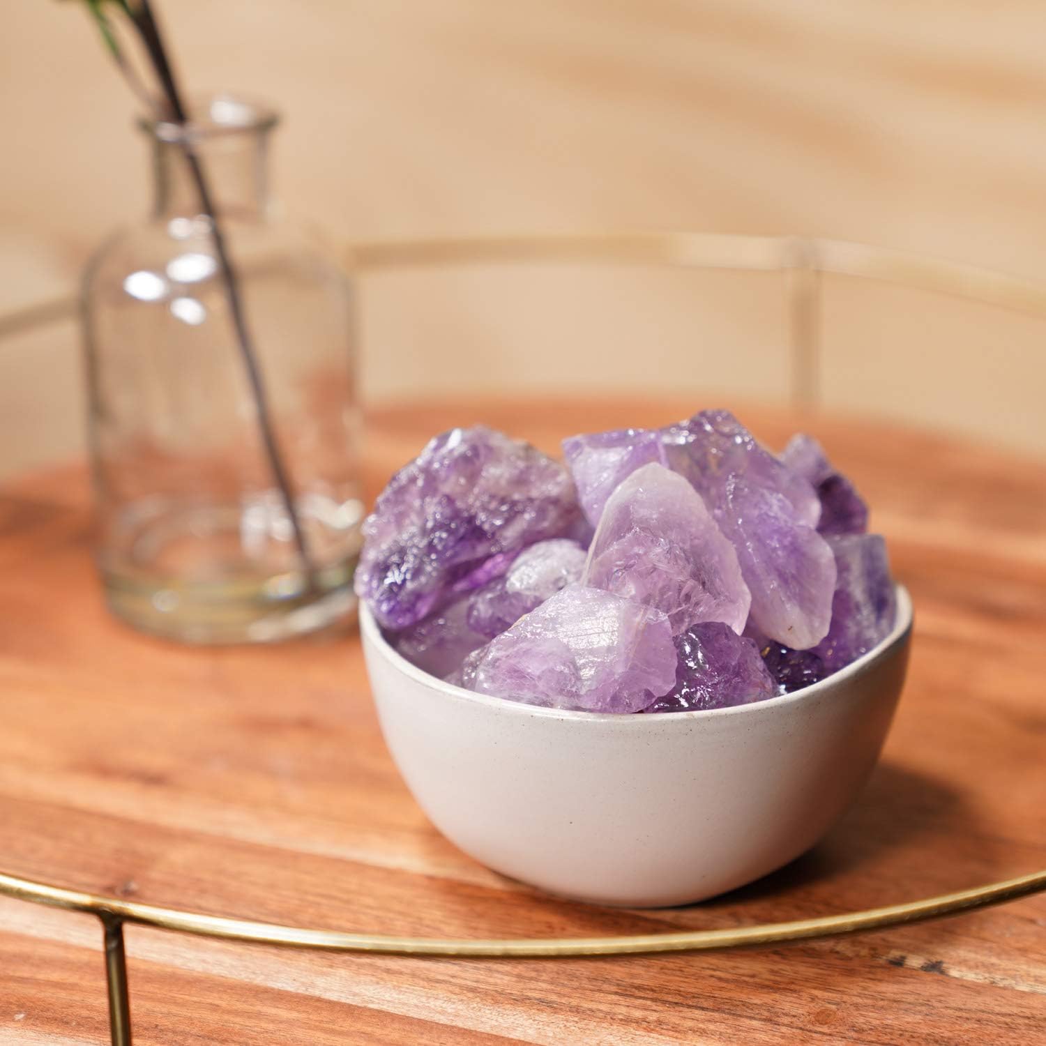 Crystal Allies 3 Pound Bulk Rough Amethyst Reiki Crystal Healing Stones Large 1" from Madagascar