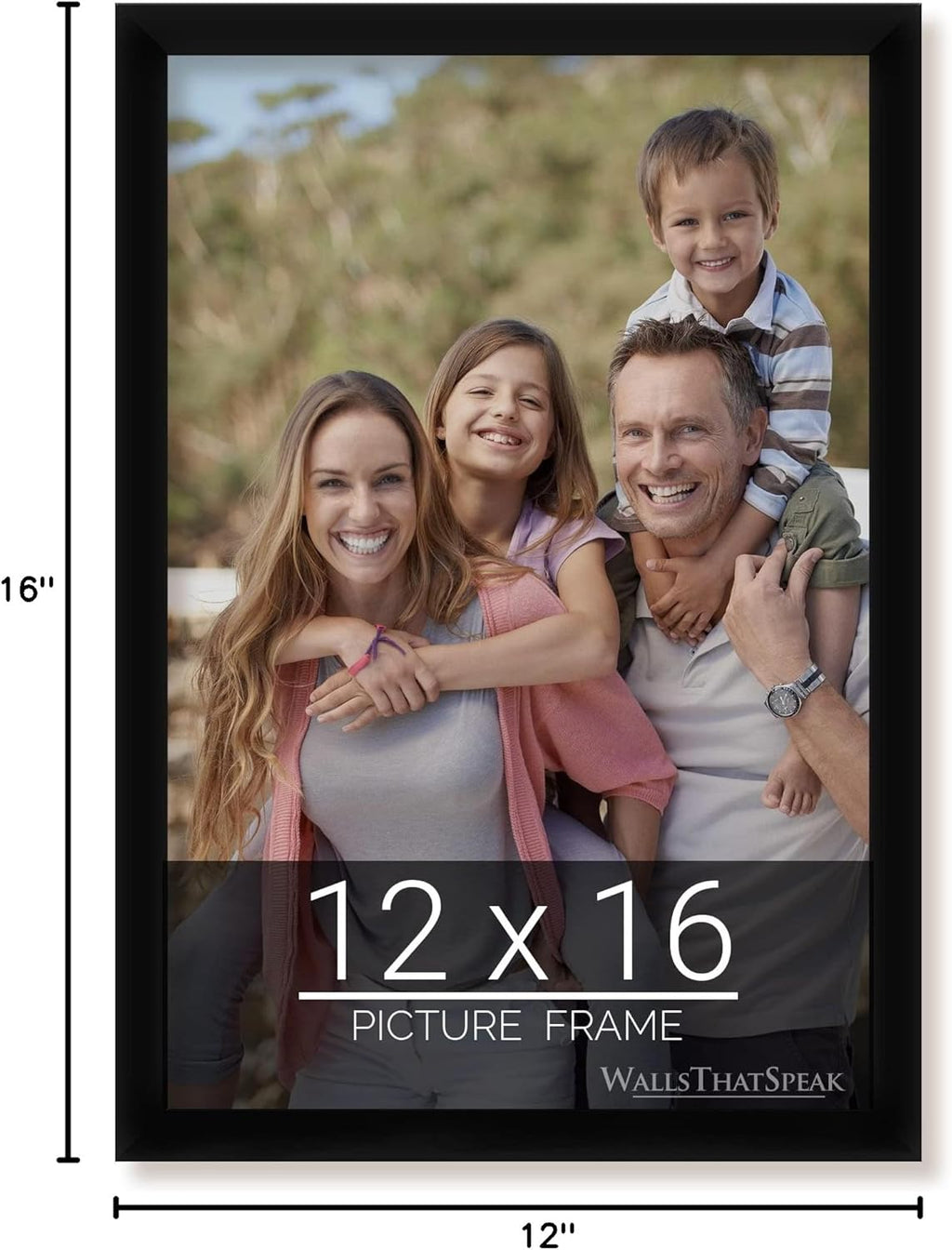 wallsthatspeak 12x16 Black Picture Frame for Puzzles Posters Photos or Artwork